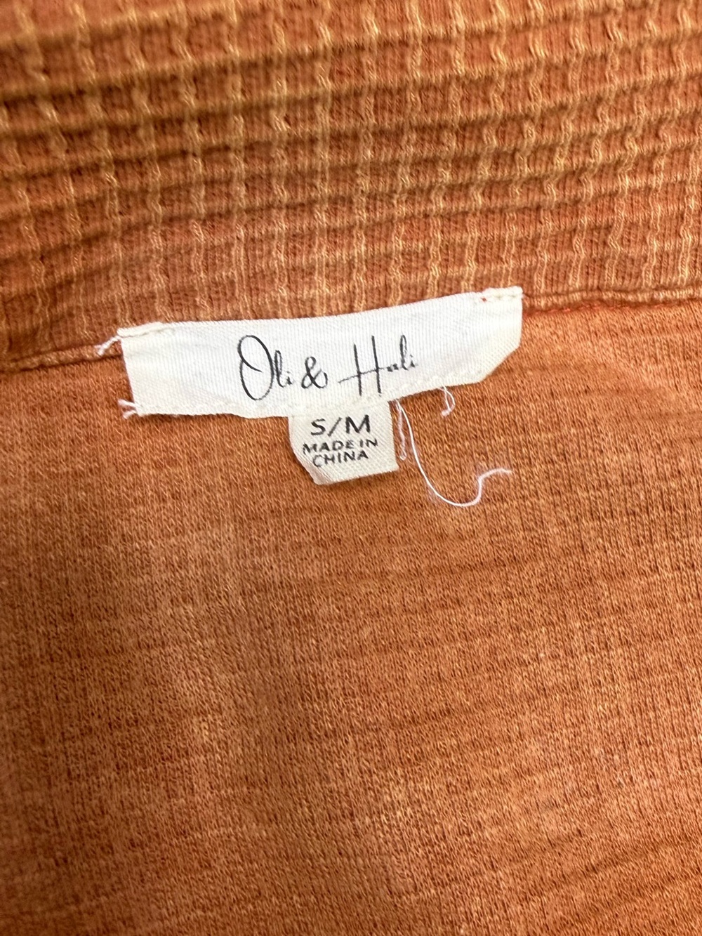 Oli & Hali Boho Patchwork Mixed Plaid Waffle Knit Raw Hem Oversized Shacket Top - Picture 9 of 9